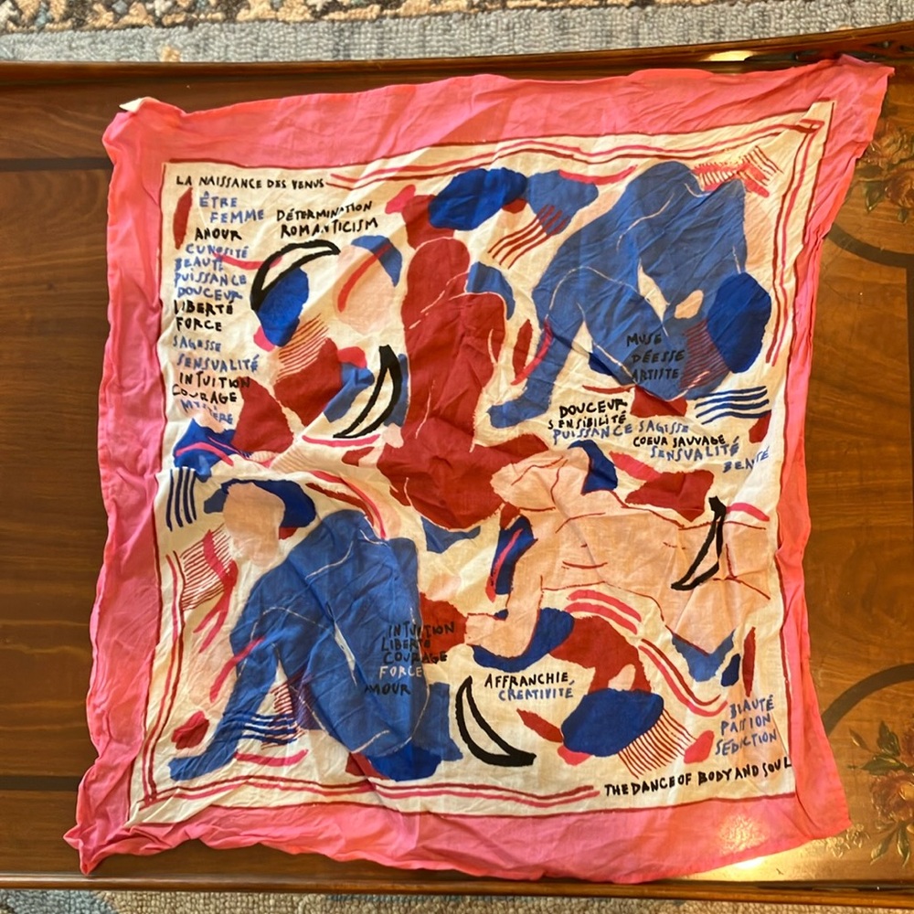 Colorful Abstract Cotton Scarf
